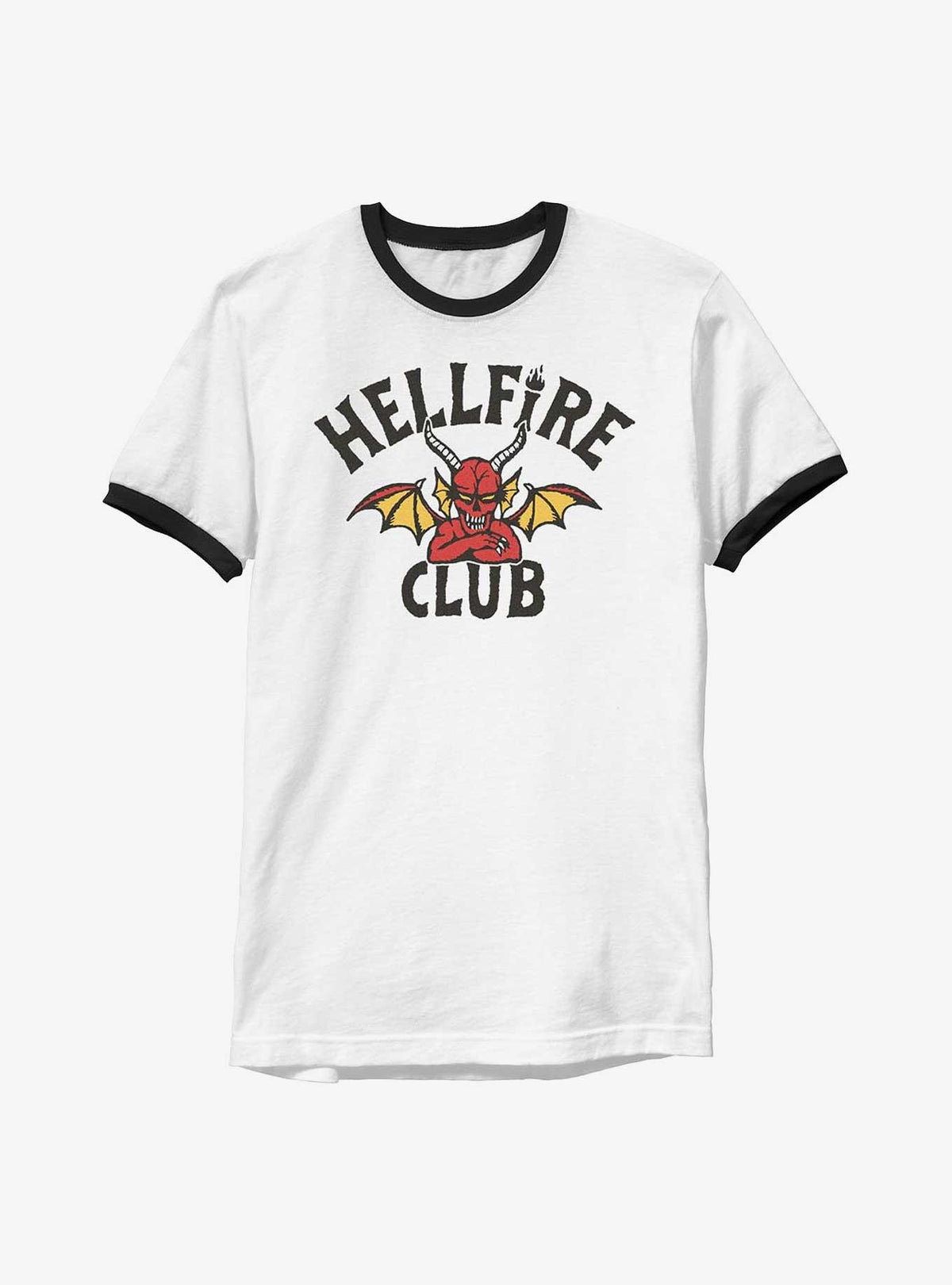 Stranger Things Devil Logo Hellfire Club Ringer T-Shirt