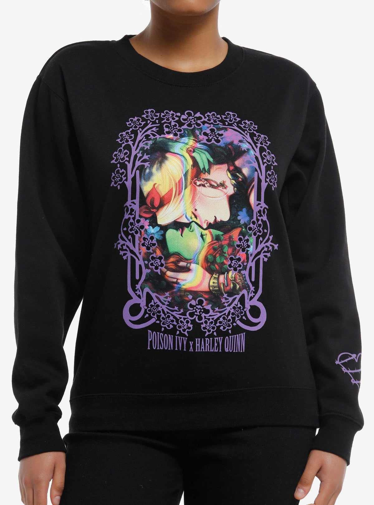 DC Comics Harley Quinn & Poison Ivy Portrait Girls Crewneck Sweater