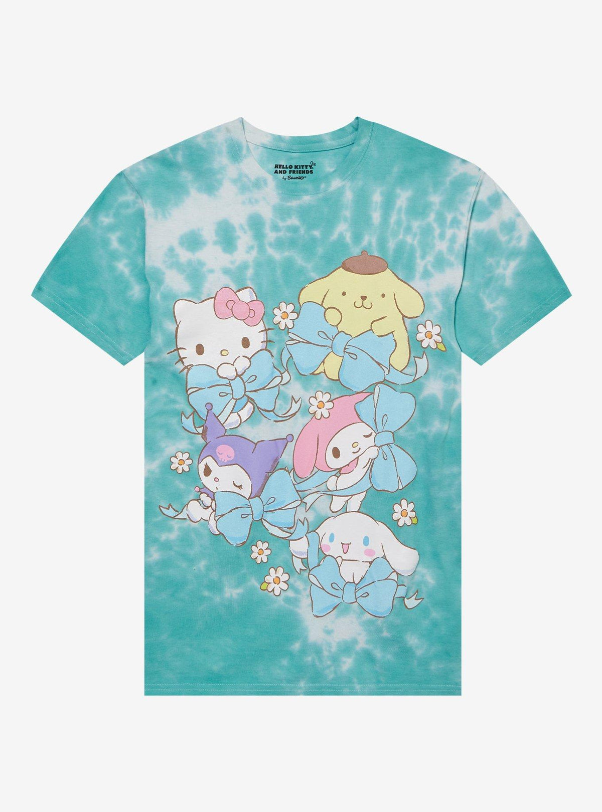 cute kitty And Friends Ribbon Tie-Dye T-Shirt