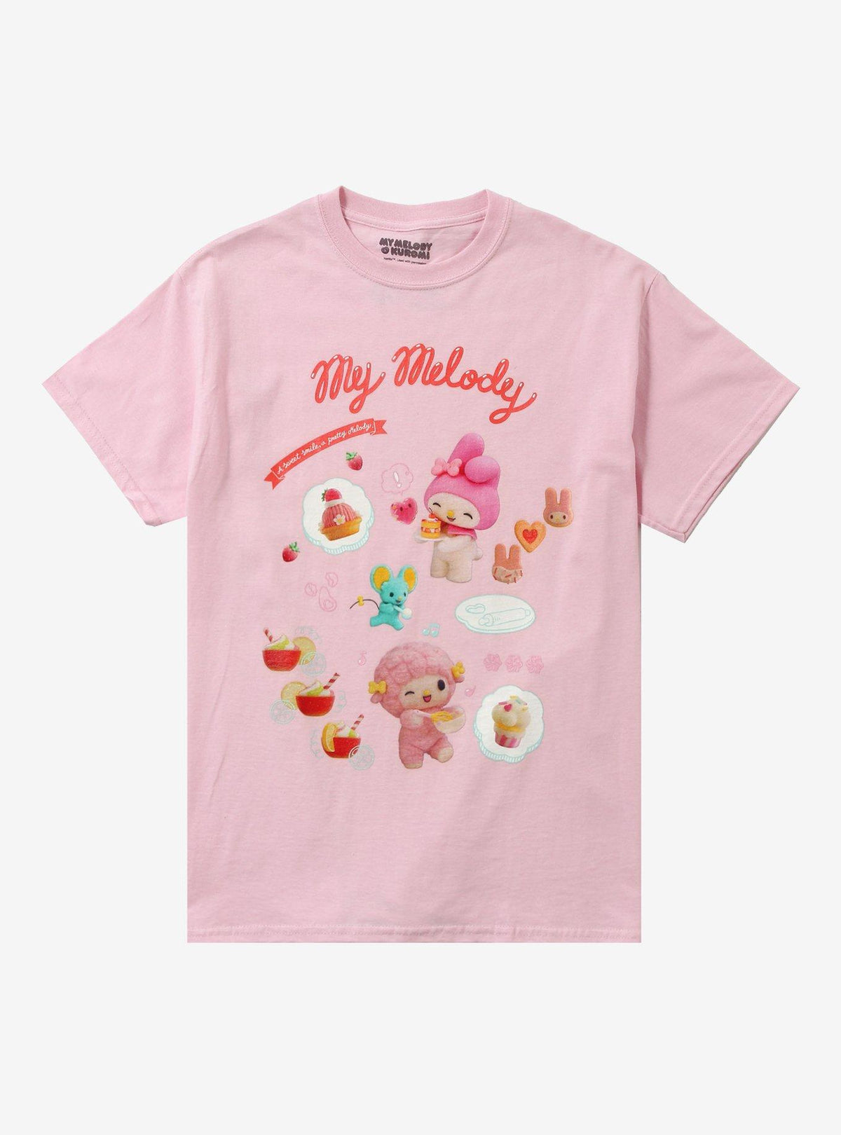 My Melody Kuromi Snack Friends Girls T-Shirt