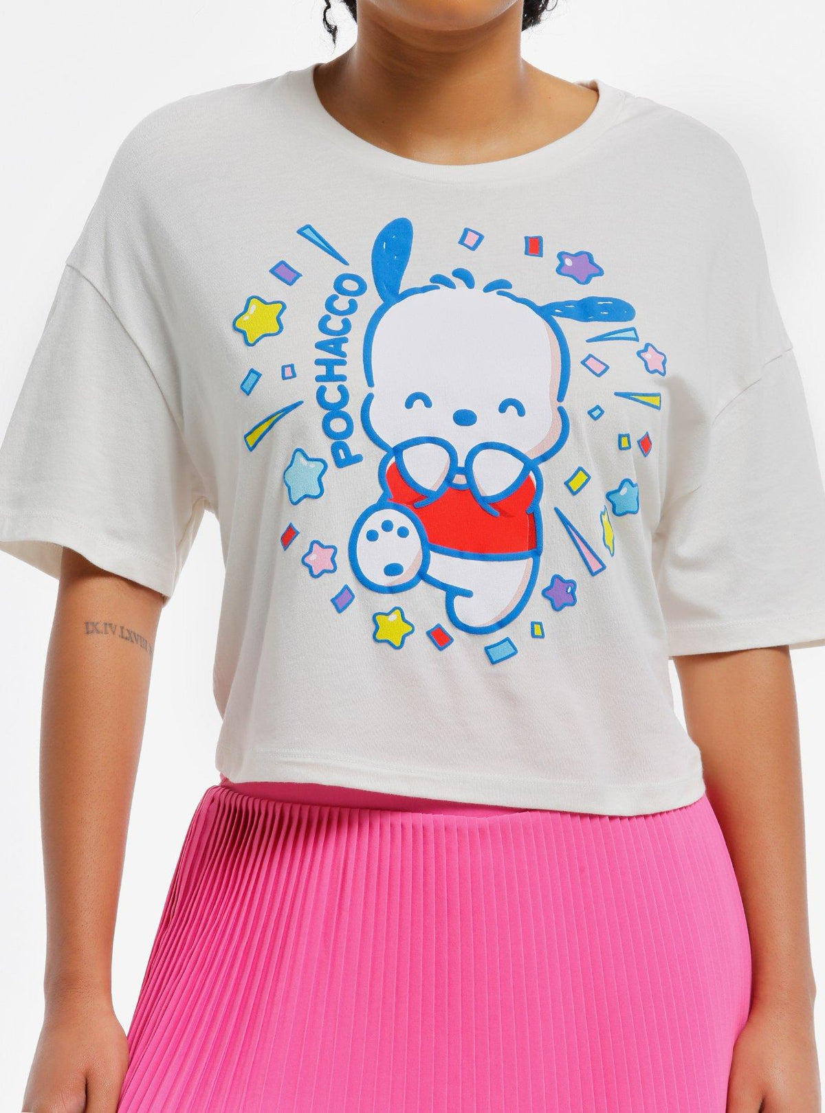 Pochacco 40th Character Ranking Girls Crop T-Shirt