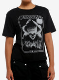 IT Welcome To Derry Pennywise Portrait Crop Girls T-Shirt 5