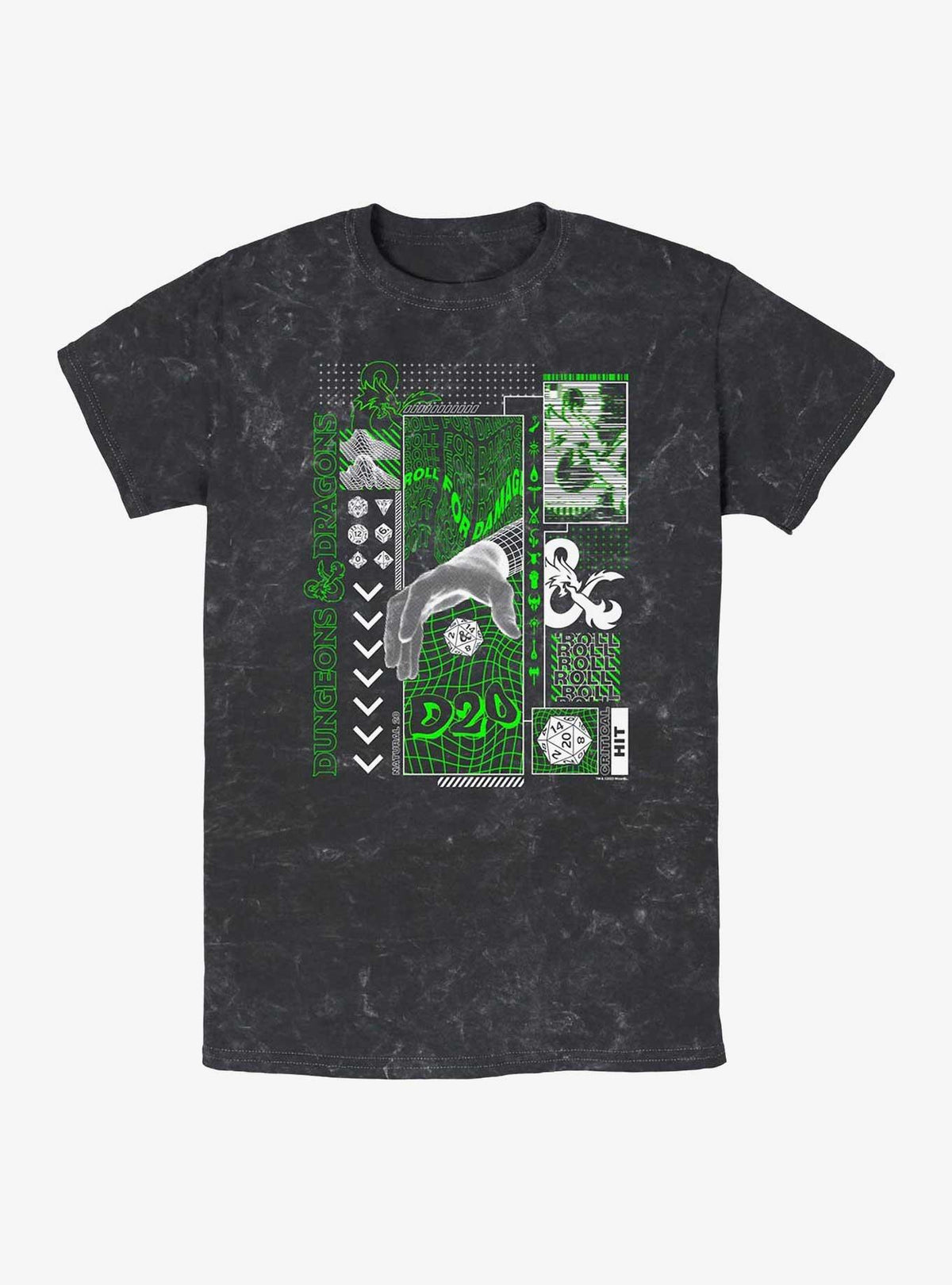 Dungeons Dragons Roll The Dice Mineral Wash T-Shirt