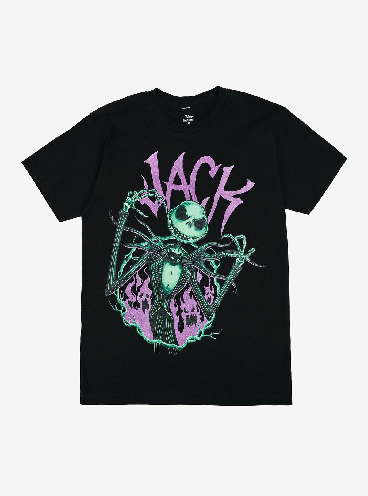 spooky holiday Jack Skellington Flames Girls T-Shirt