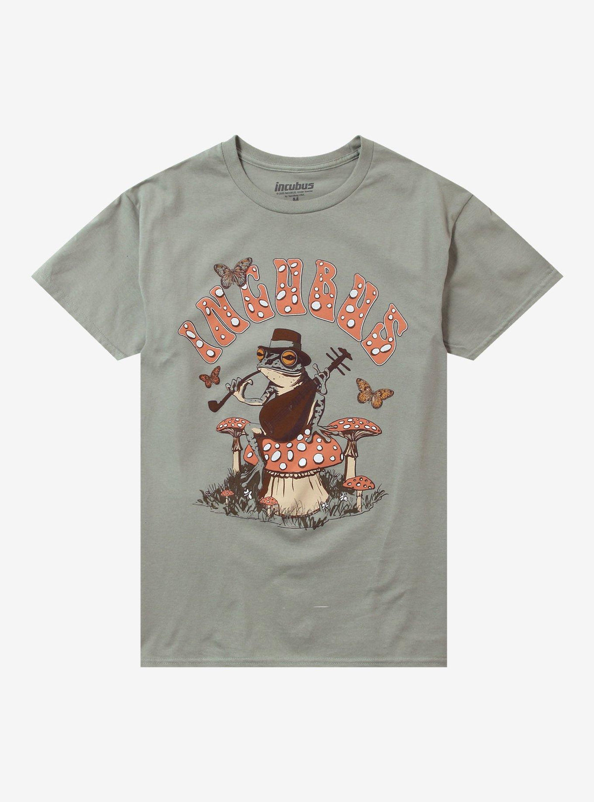 Incubus Mushroom Frog Boyfriend Fit Girls T-Shirt
