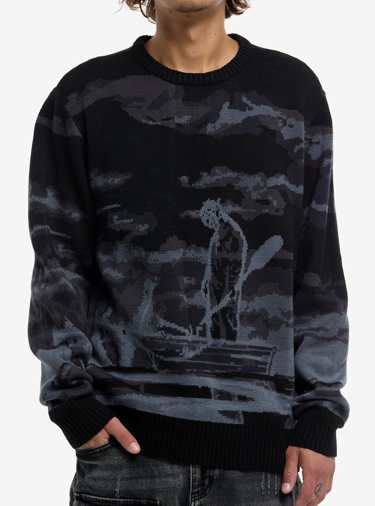 Friday The 13th Jason Boat Scene Intarsia Sweater Sweater Trending US Humor Gift
