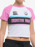 monster school Varsity Stripe Logo Girls Baby Raglan T-Shirt