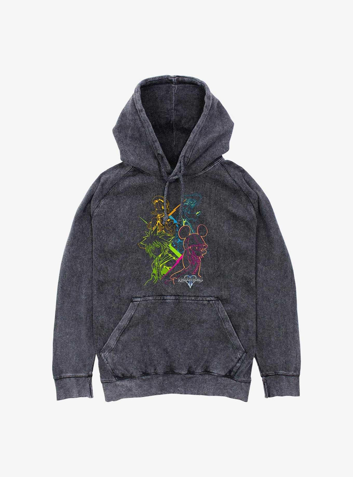 Kingdom Hearts Kingdom Neon Color Mineral Wash Hoodie