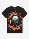hero anime Bakugo Dynamight Name Puff Print T-Shirt