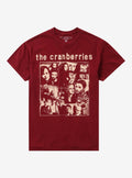 The Cranberries Band Photo Collage Maroon T-Shirt