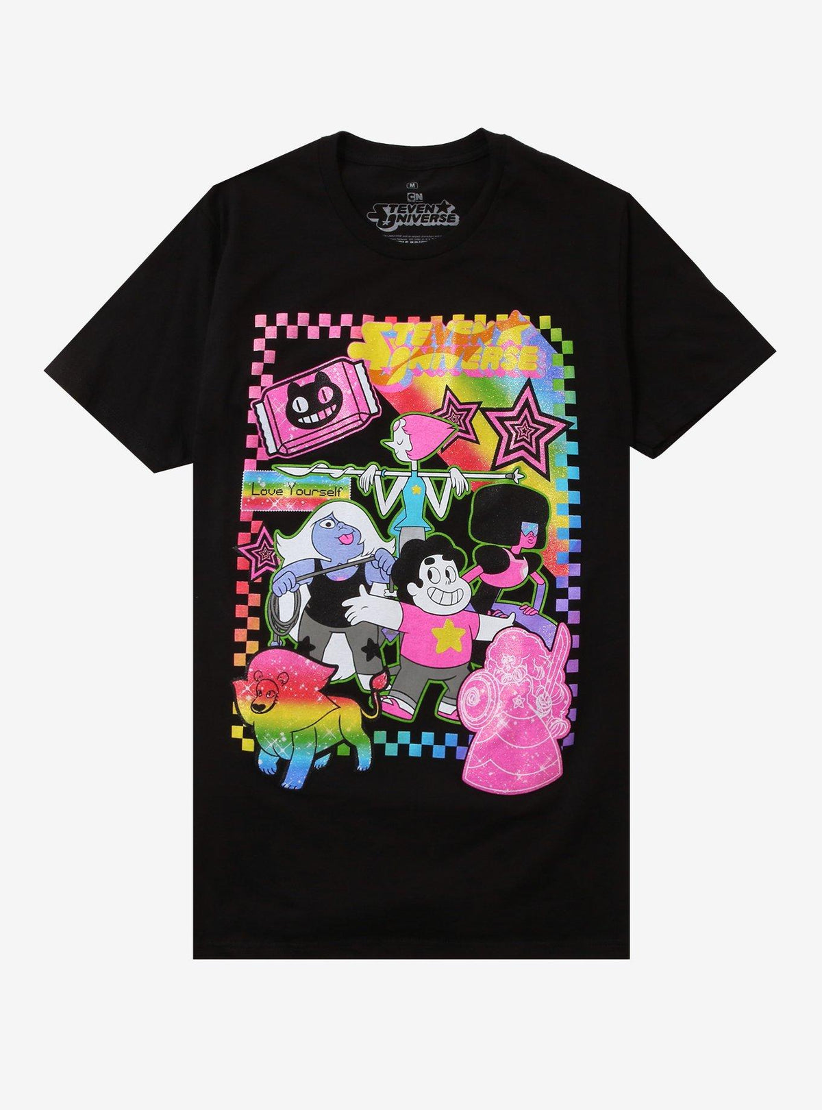 Steven Universe Love Yourself Glitter Print T-Shirt