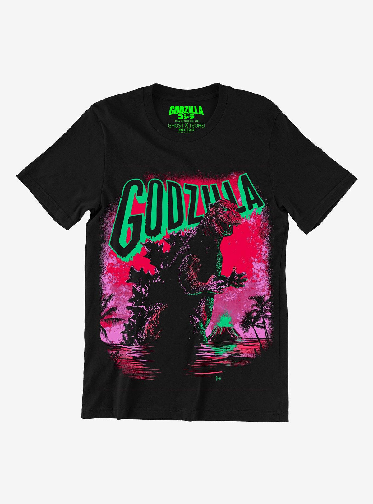Ghost X Ghost Godzilla Portrait T-Shirt 2
