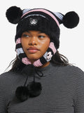 Kuromi Pastel Stripe Subtle Ear Tassel Beanie 6