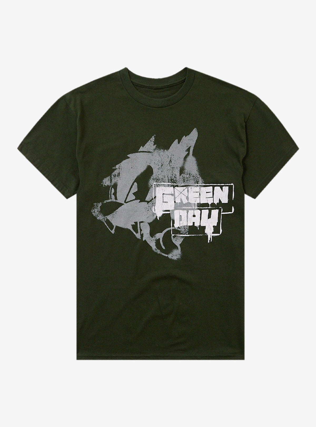 Green Day Hissing Cat Graffiti T-Shirt
