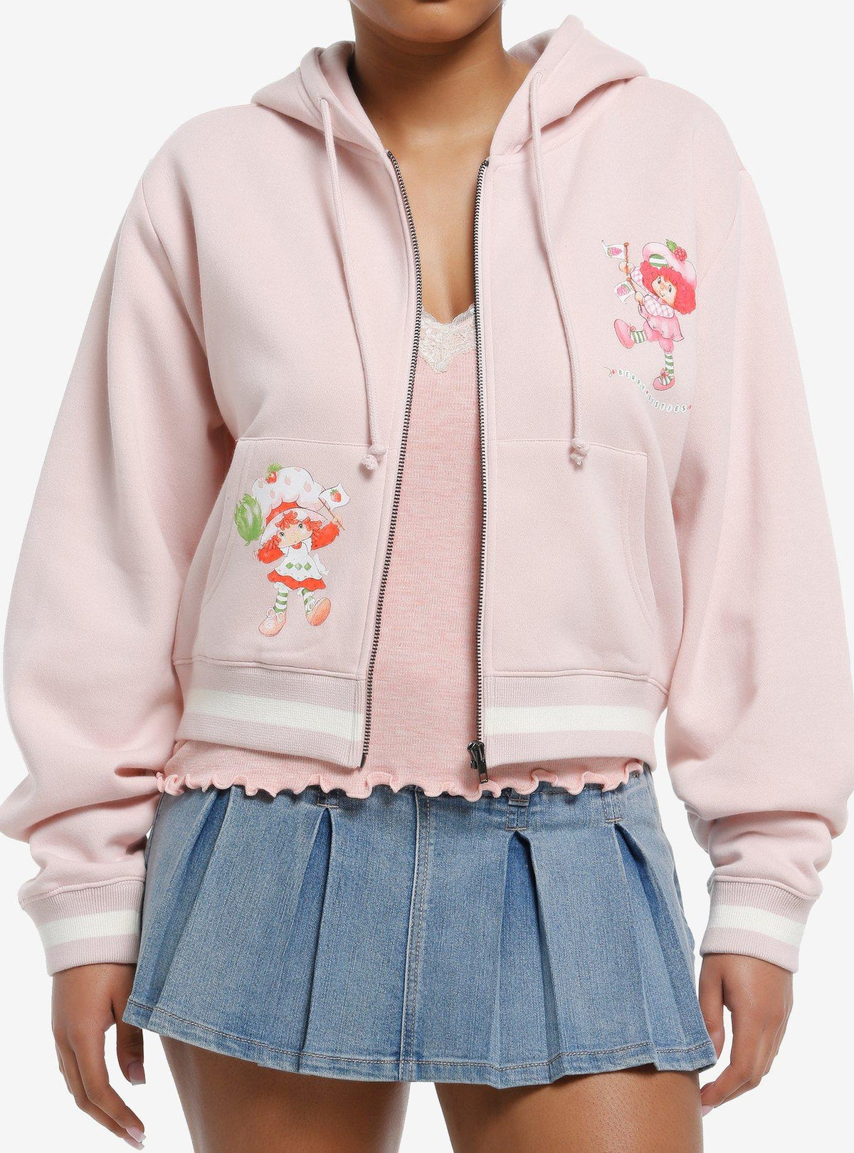 Strawberry Shortcake Berry Besties Girls Crop Hoodie