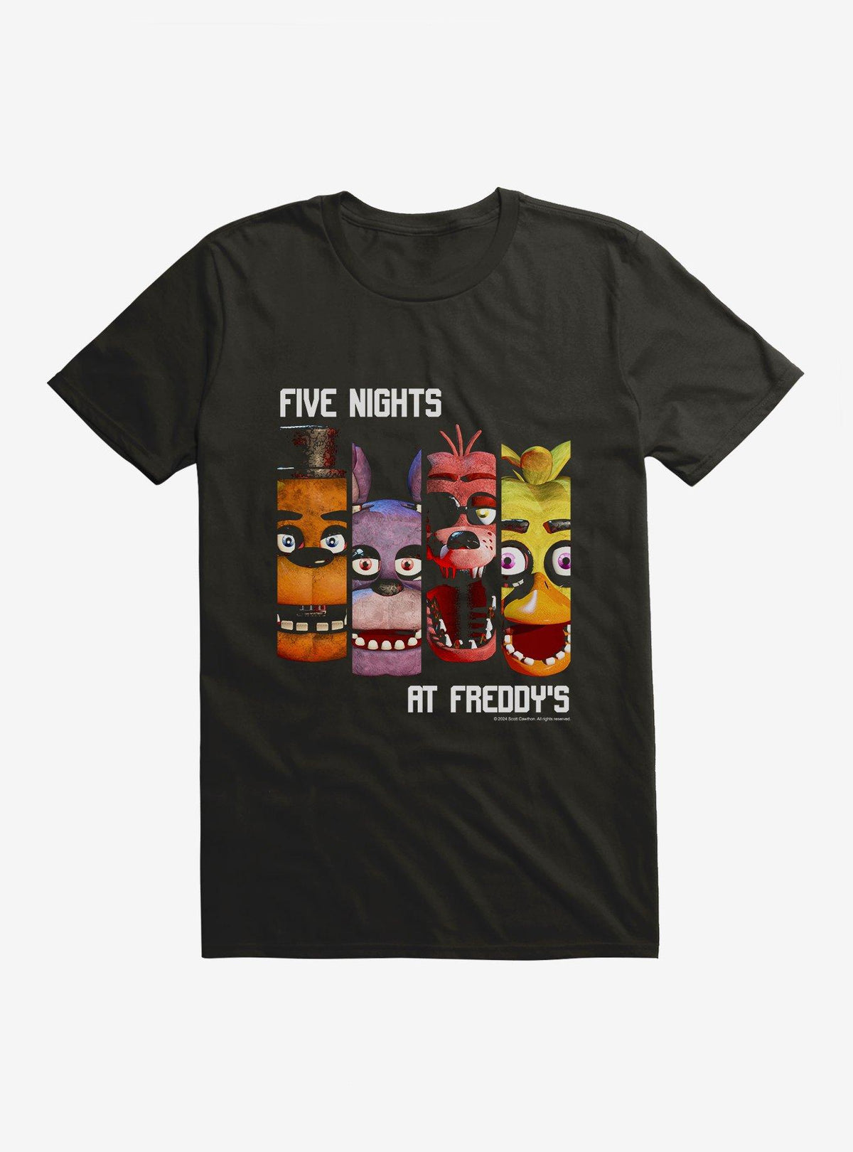 animatronic horror Character Panels Extra Soft T-Shirt