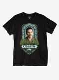 Twilight Charlie Stained Glass Portrait Girls T-Shirt