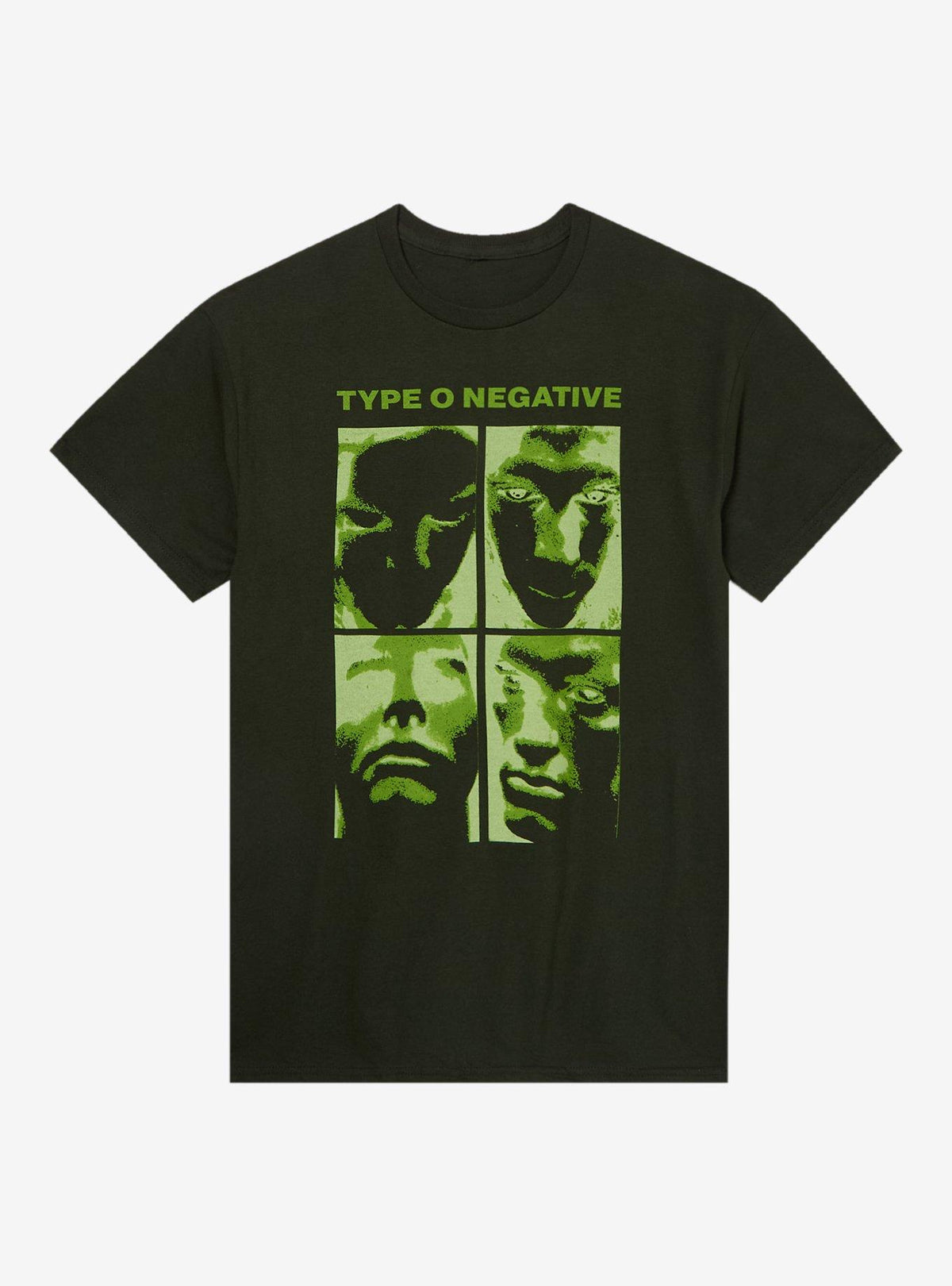 Type O Negative Green Faces Grid T-Shirt