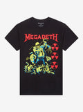 Megadeth Vic Rattlehead Vs Ghouls Puff Print T-Shirt