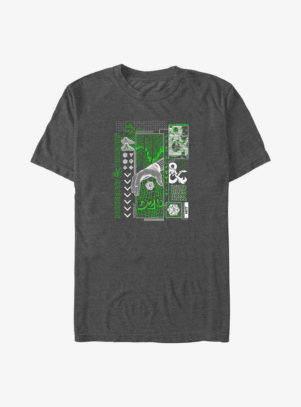 Dungeons Dragons Trippy Tech Big Tall T-Shirt