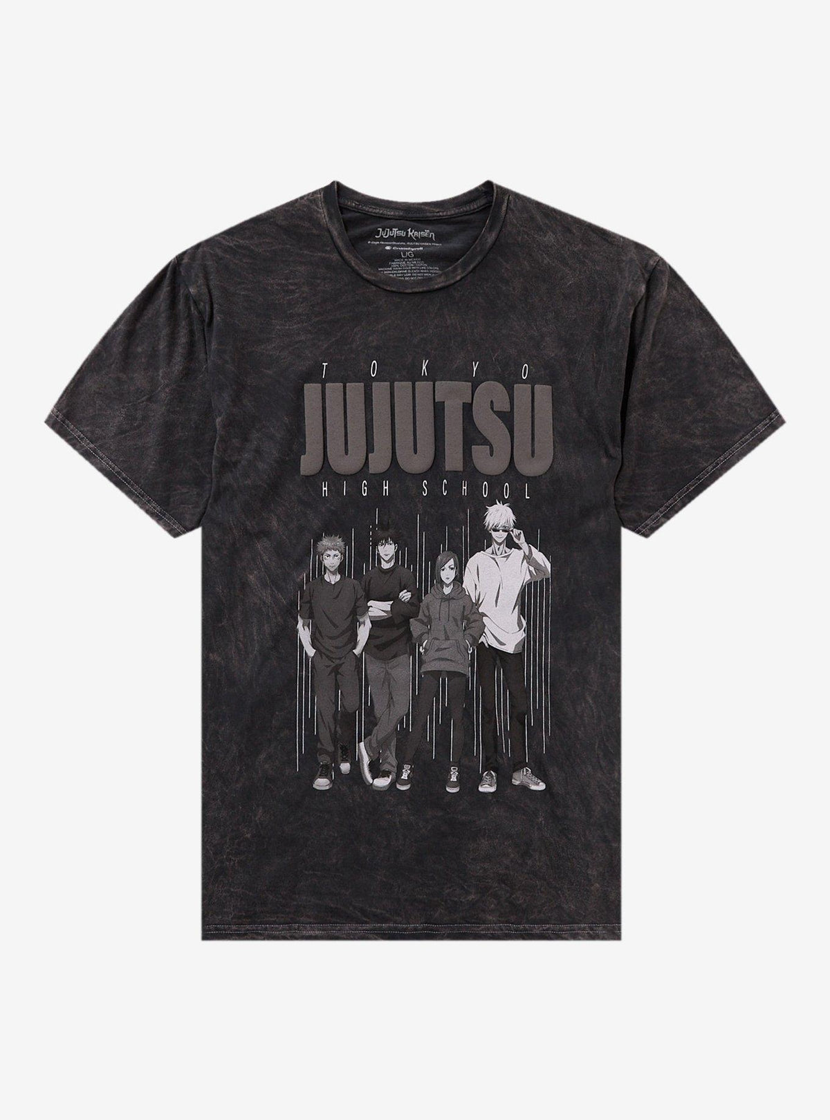 supernatural anime First Years Puff Print Dark Wash T-Shirt