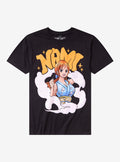 pirate anime Nami Wano Puff Print T-Shirt