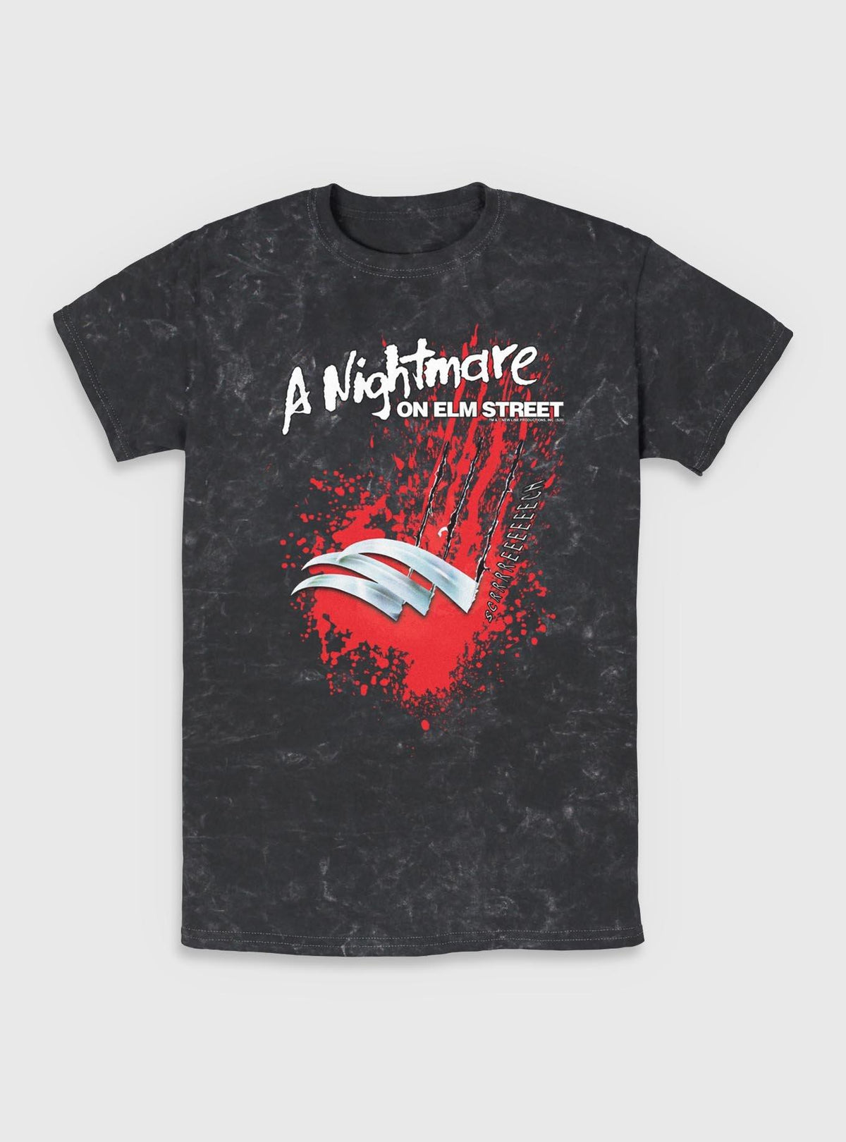 A Nightmare on Elm Street Claw Screech Mineral Wash T-Shirt
