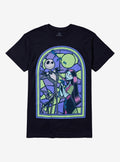 spooky holiday Jack Sally Stained Glass T-Shirt