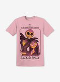 spooky holiday Jack Sally Pink Portrait T-Shirt 2