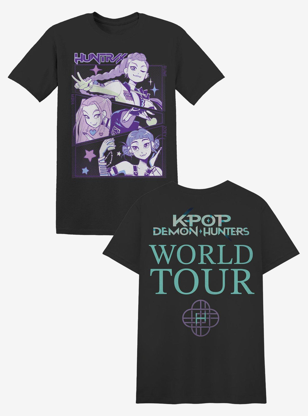 KPop Demon Hunters Huntrix World Tour Double-Sided T-Shirt 2