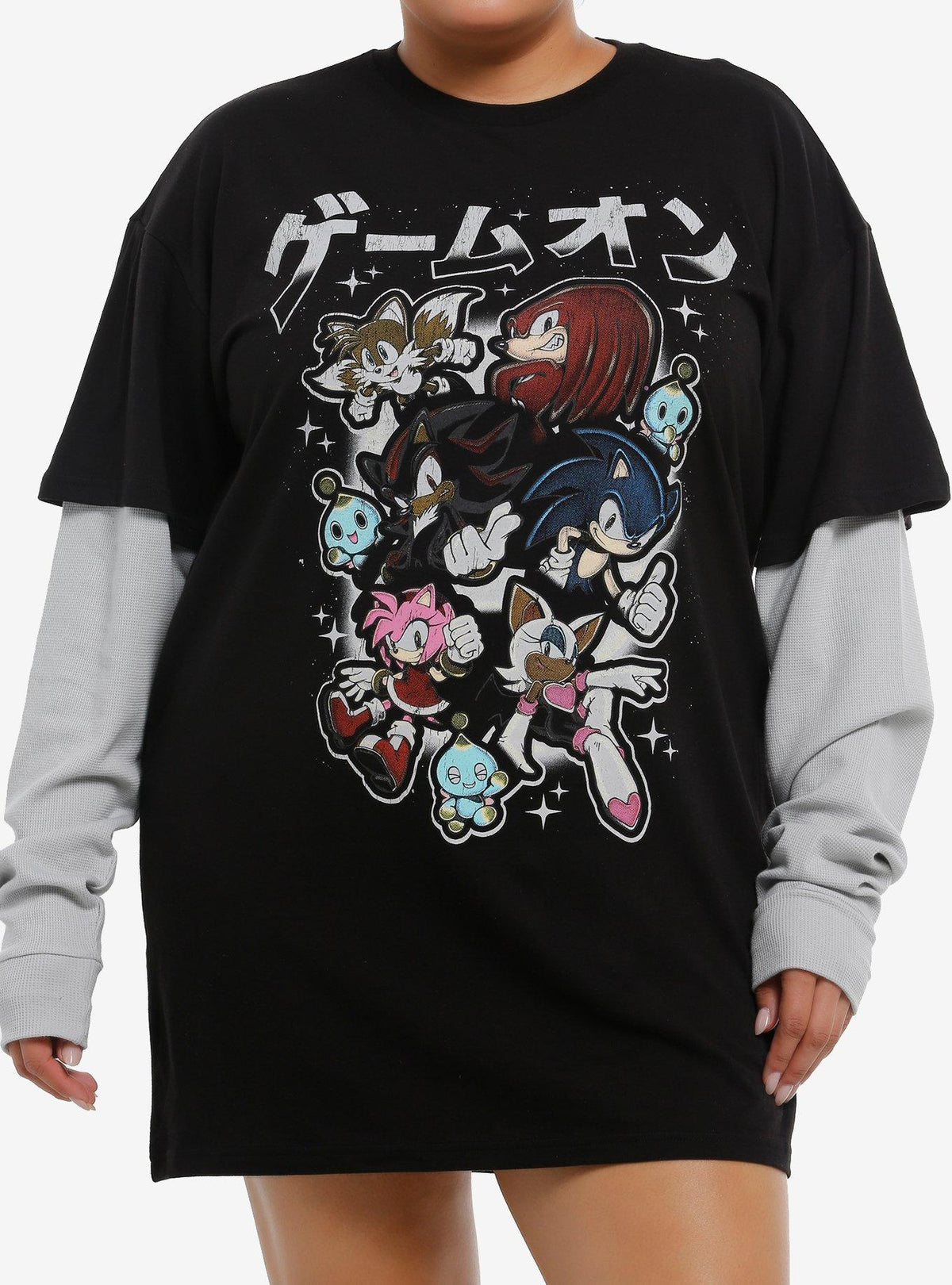 speedy hedgehog Characters Twofer T-Shirt Dress Plus Size
