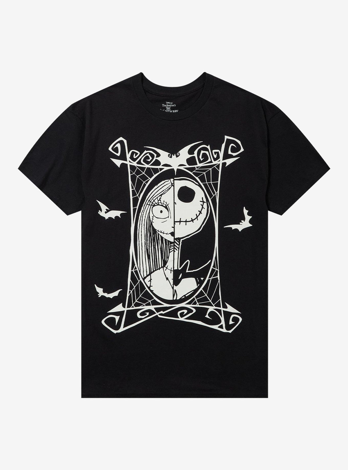 spooky holiday Jack Sally Split Portrait T-Shirt