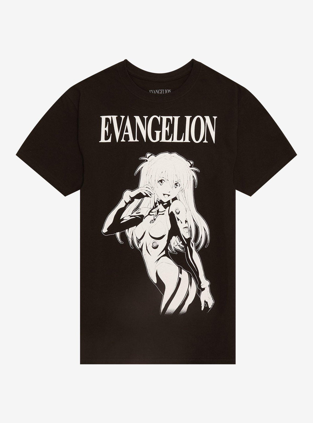 Neon Genesis Evangelion Asuka Black White T-Shirt