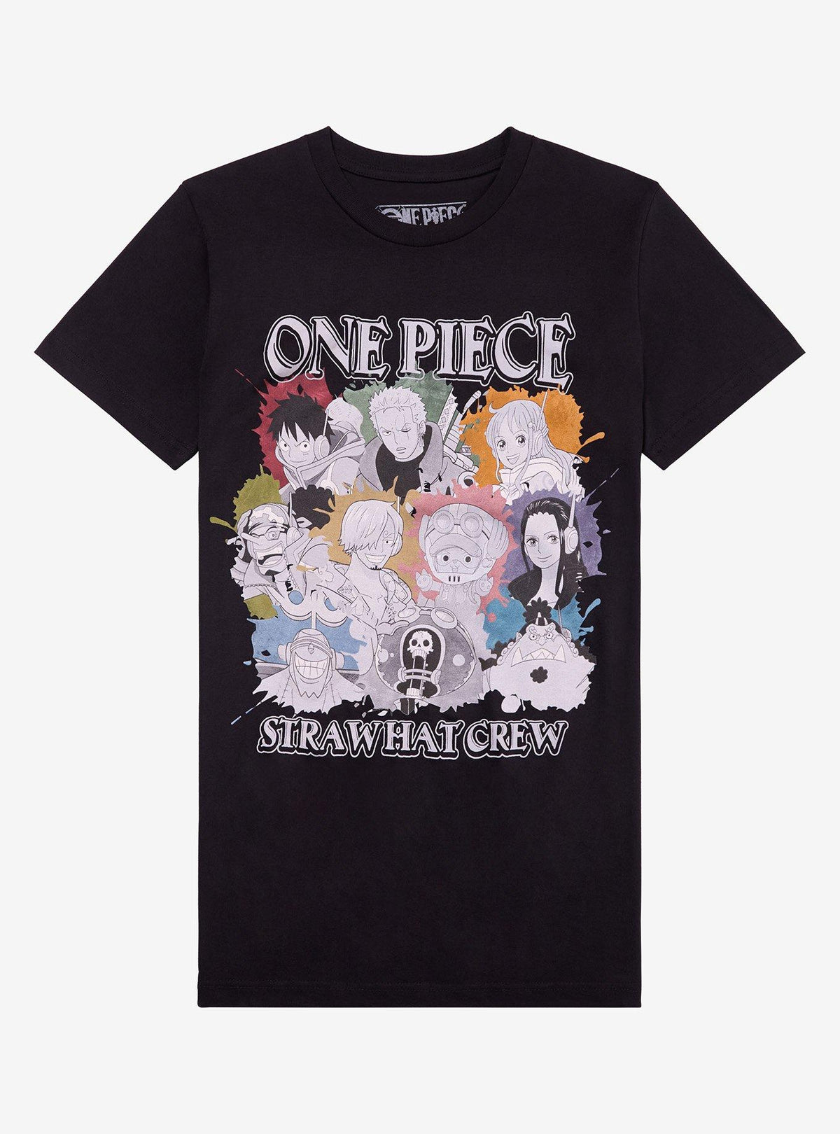 pirate anime Straw Hat Pirates Color Splatter T-Shirt