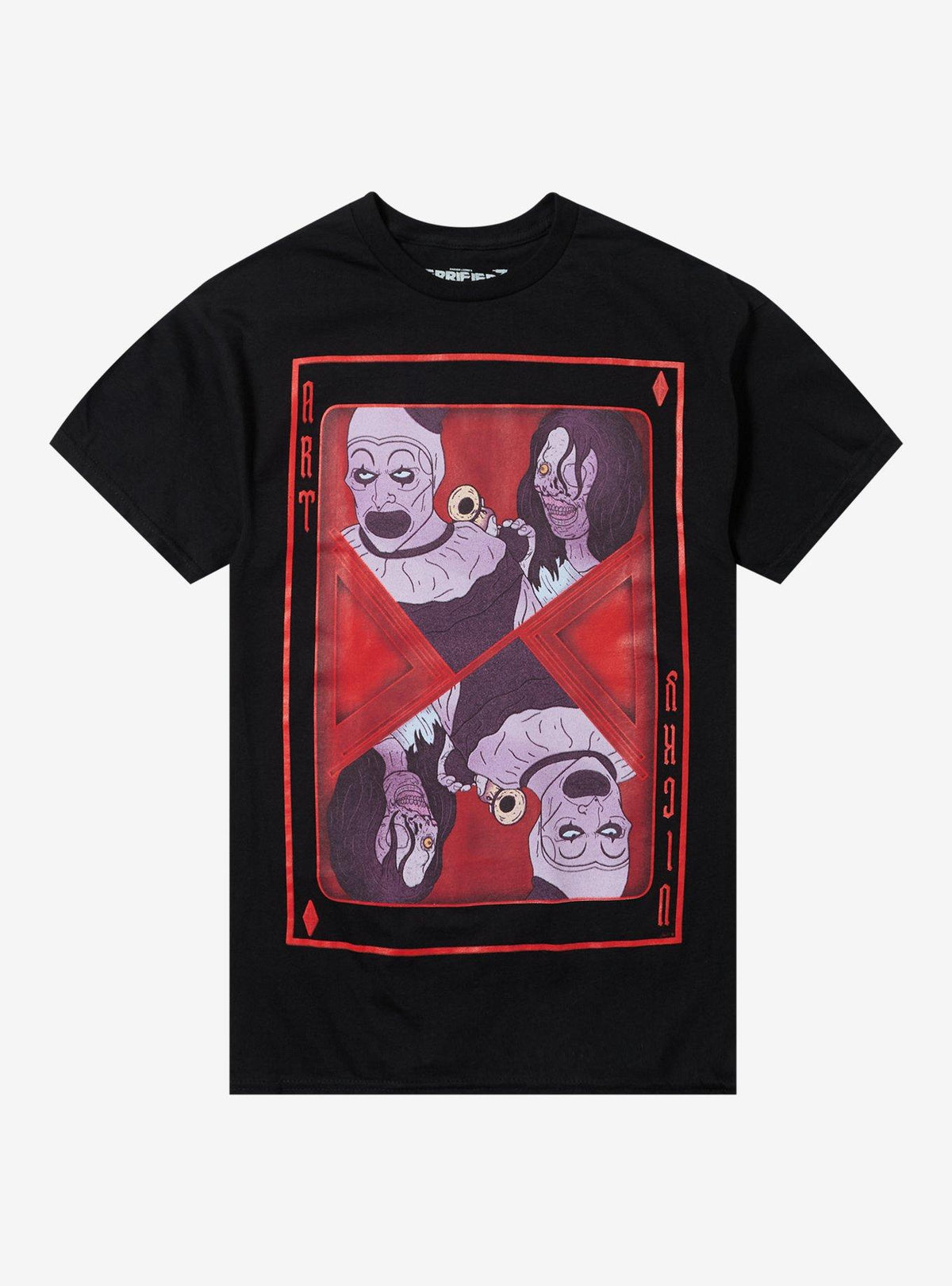 Terrifier Art The Clown Vicky Paying Card T-Shirt