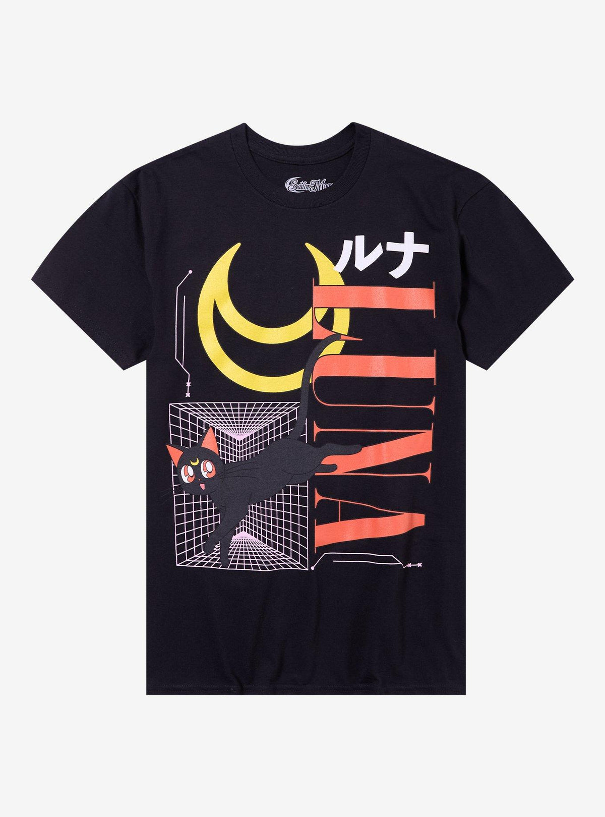 Pretty Guardian Sailor Moon Luna Artemis Grid T-Shirt