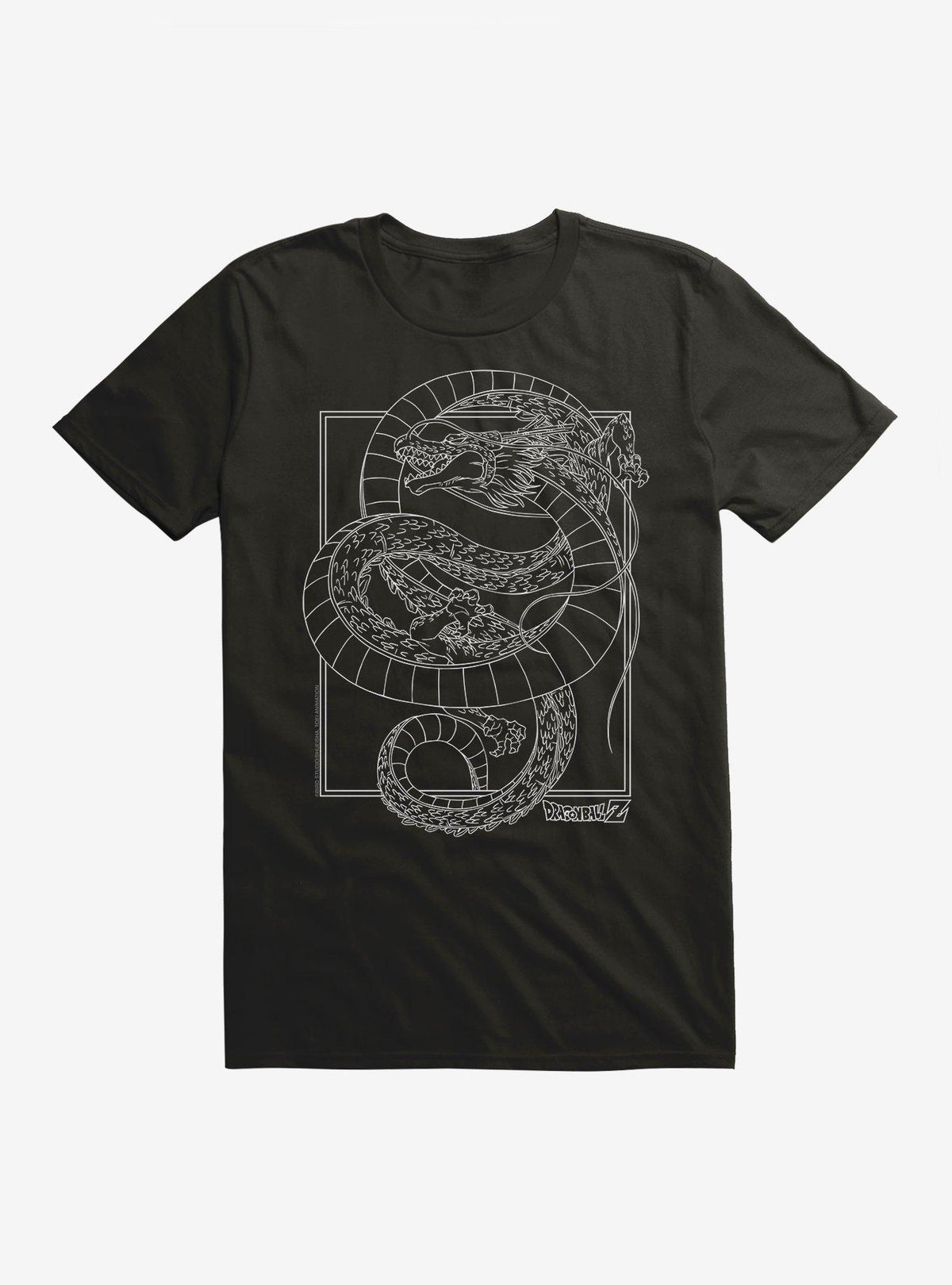 anime fighter Shenron Outline T-Shirt