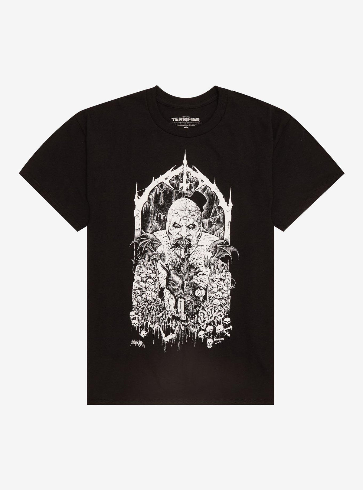 Terrifer X Sawblade666 Art The Clown Heart T-Shirt 2