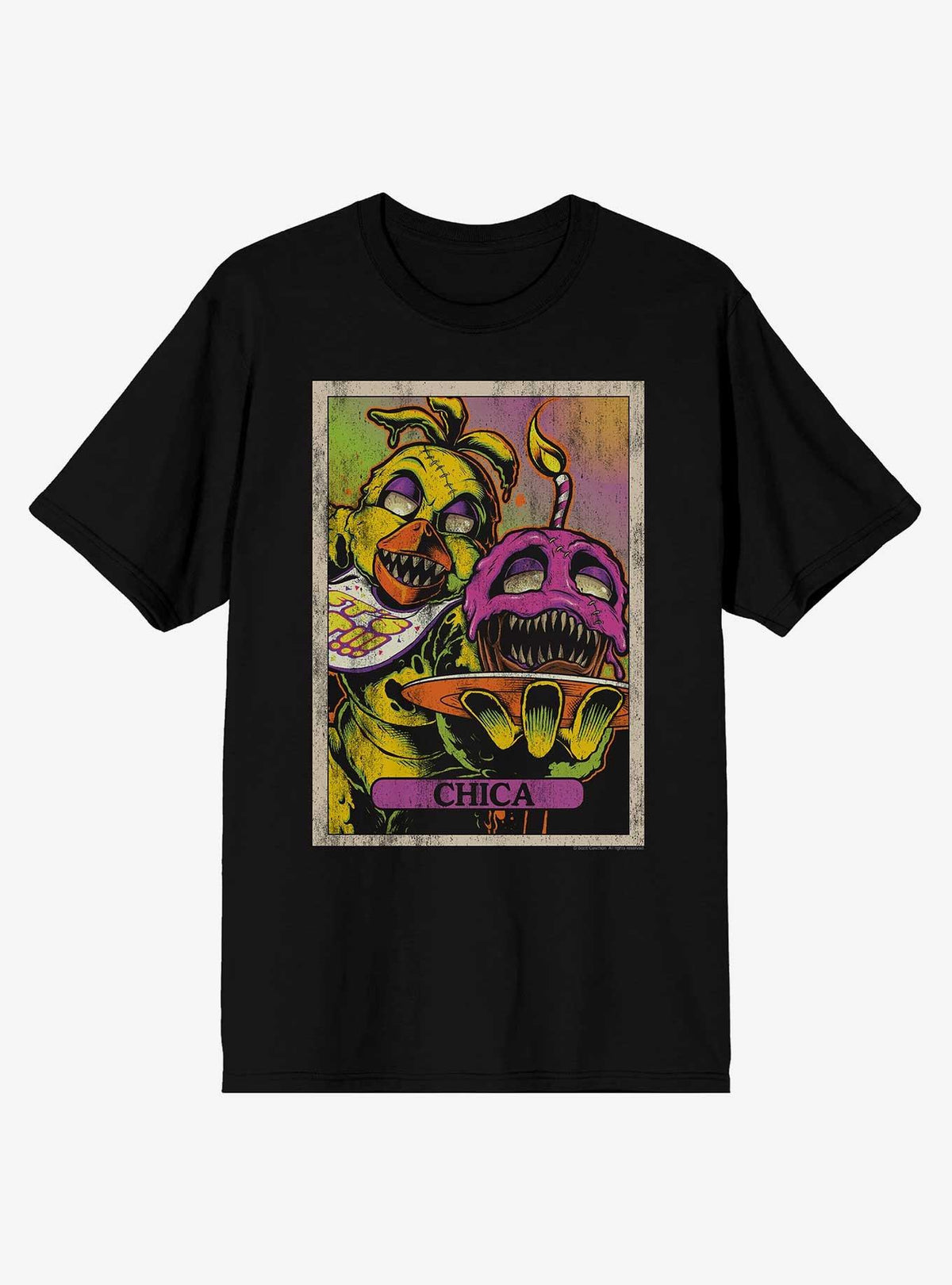animatronic horror Chica Portrait T-Shirt