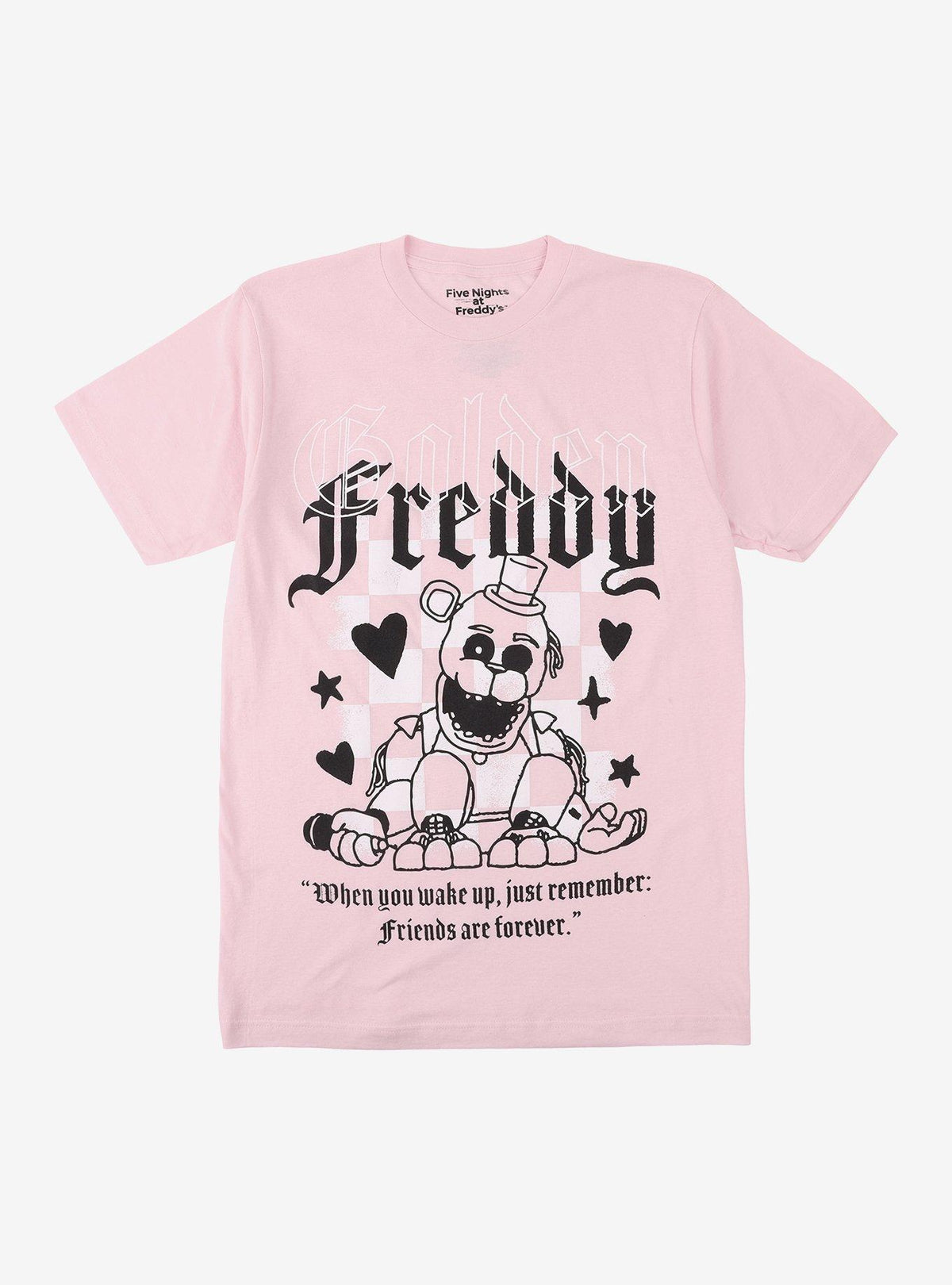 animatronic horror Pink Checkered T-Shirt
