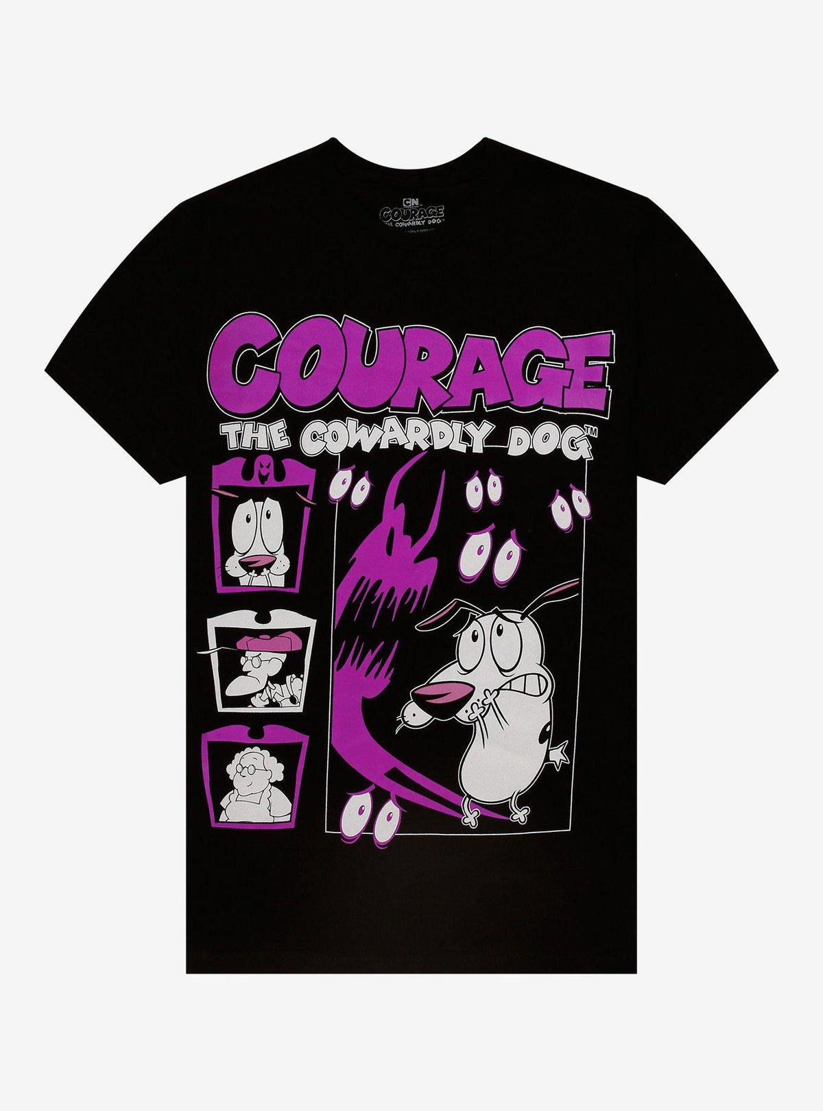 Courage The Cowardly Dog Character Grid T-Shirt