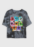 Poppy Playtime Polaroid Smiling Critters Girls Tie-Dye Crop T-Shirt