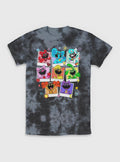 Poppy Playtime Polaroid Smiling Critters Tie-Dye T-Shirt