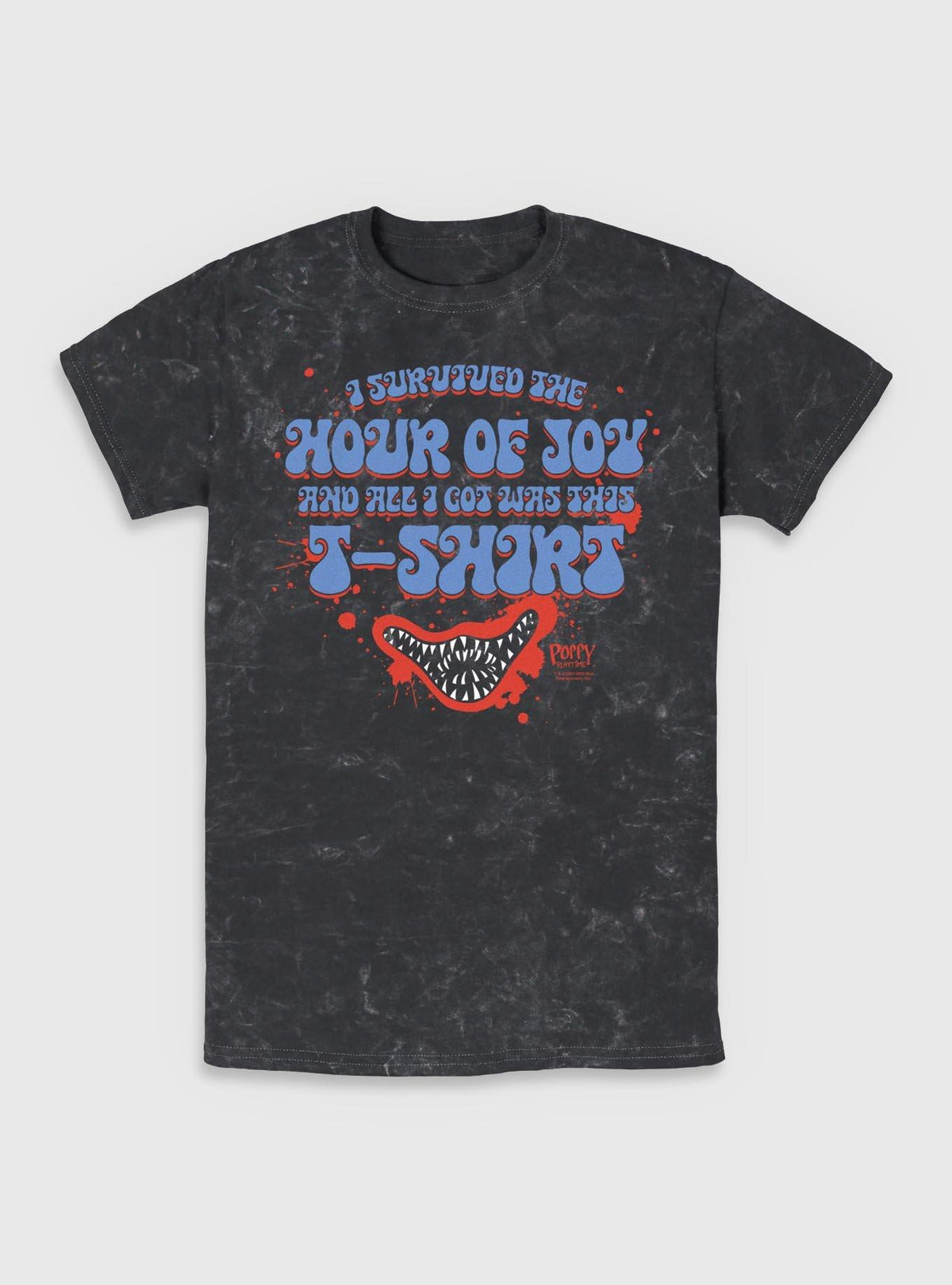 Poppy Playtime Survived Hour Of Joy Mineral Wash T-Shirt