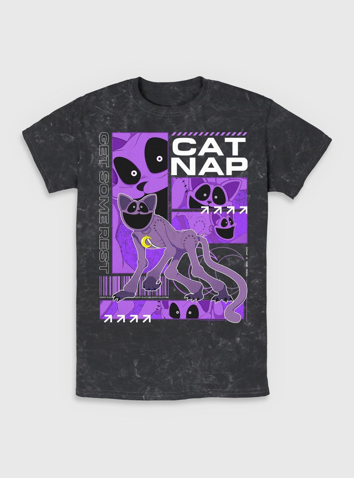 Poppy Playtime Catnap Get Some Rest Mineral Wash T-Shirt