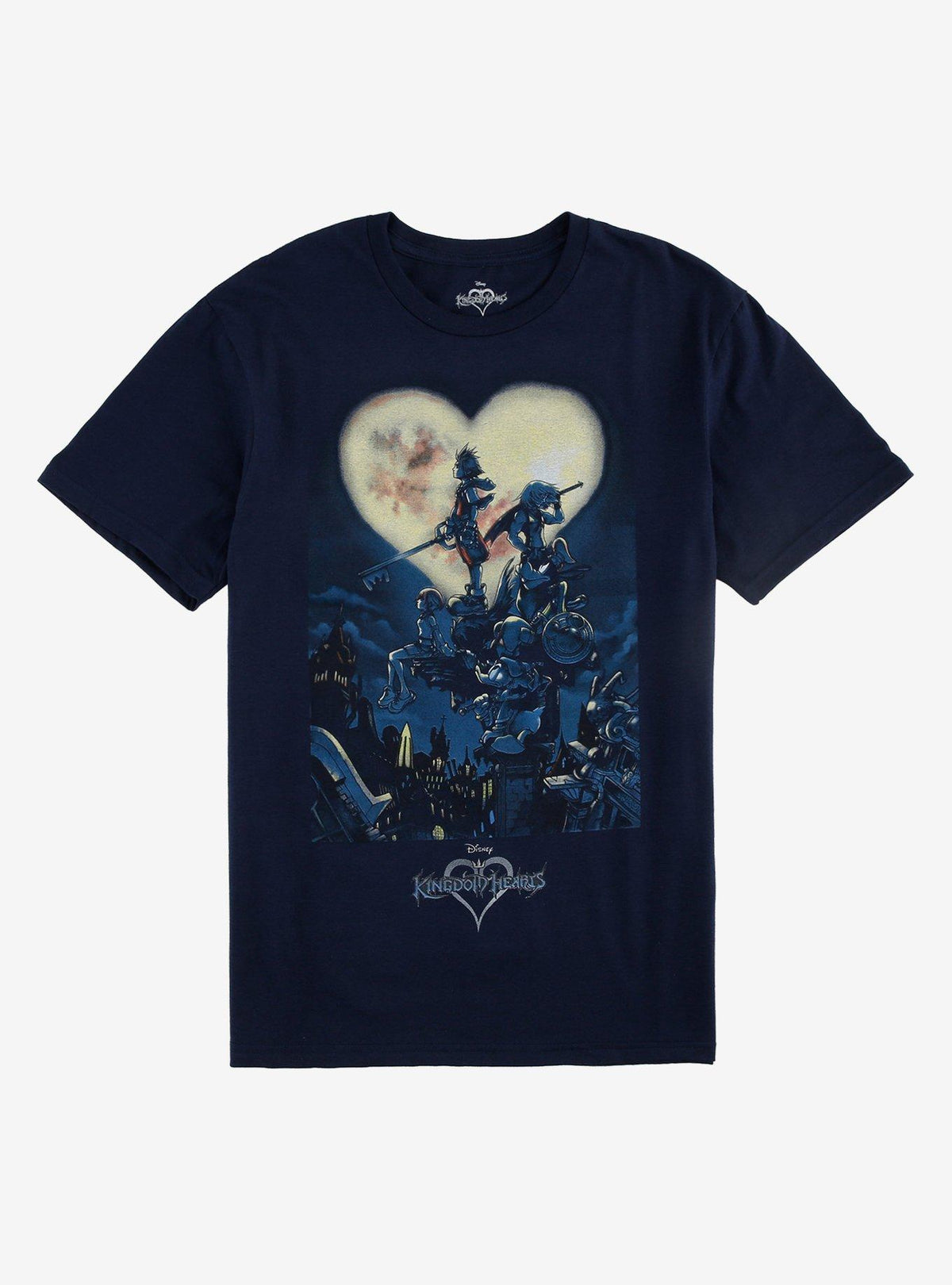 Kingdom Hearts Group Moon Poster T-Shirt