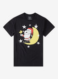 Peanuts Santa Snoopy Night Sky T-Shirt 2