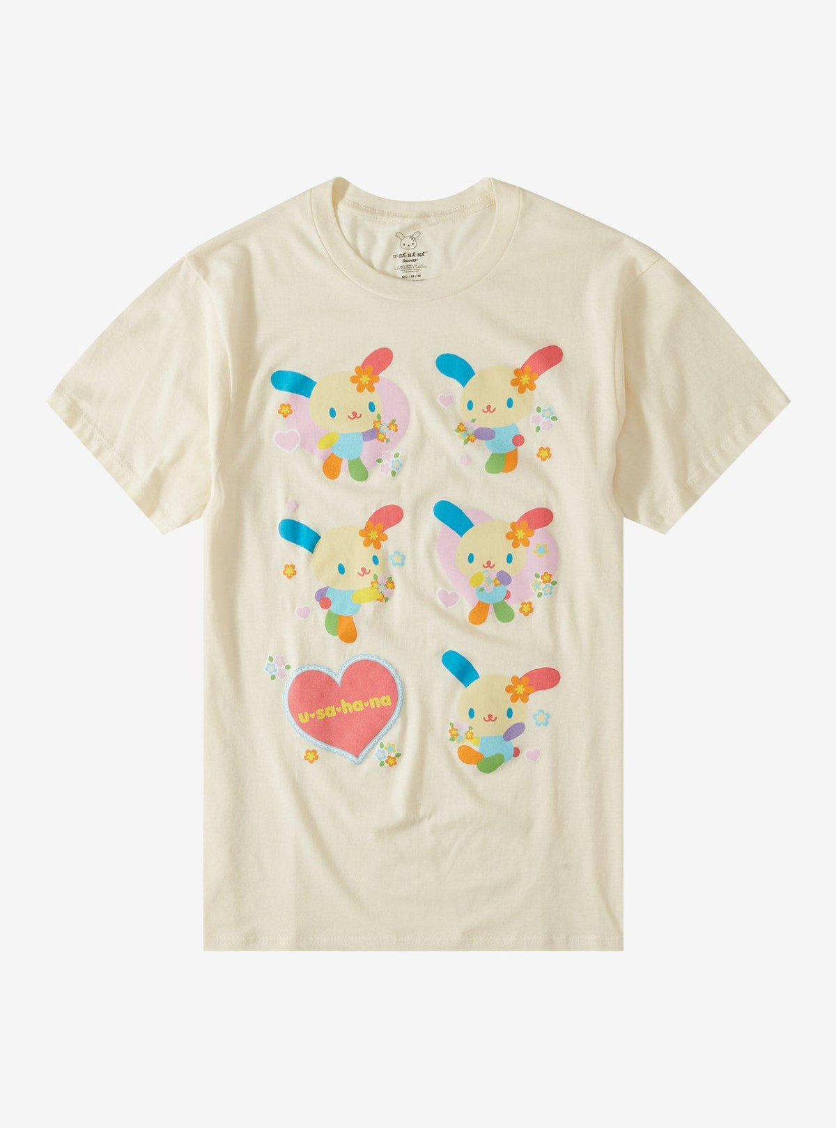 U SA HA NA Flowers Grid T-Shirt