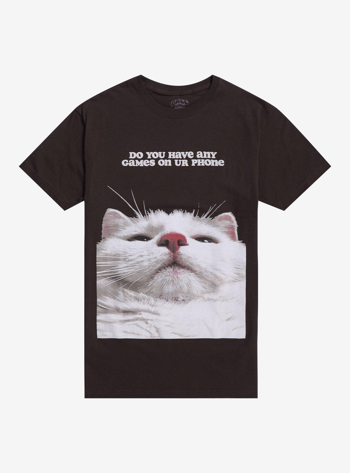 Games On Phone Cat T-Shirt By Call Your Mother