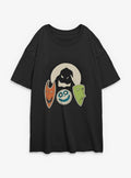 spooky holiday Oogie Boogie And Friends Girls Oversized T-Shirt